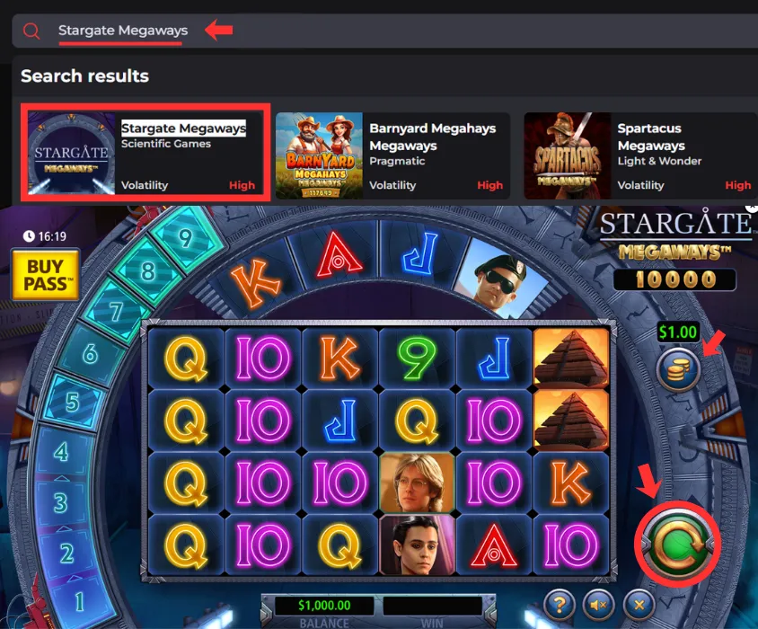 Find slot